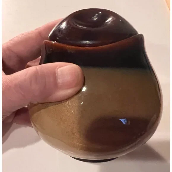 Vintage Sango Pottery Nova Brown #4933 Canister Sugar Bowl Jar with Lid 4.75” - Picture 2 of 8